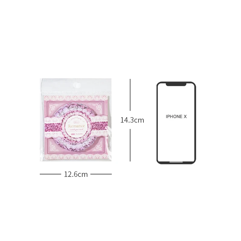 50Sheets Memo Lace Sticky Notes Flower Materials Wreath Collection Handbook Writing Supplies Decoration Scrapbook 143*126MM image 4