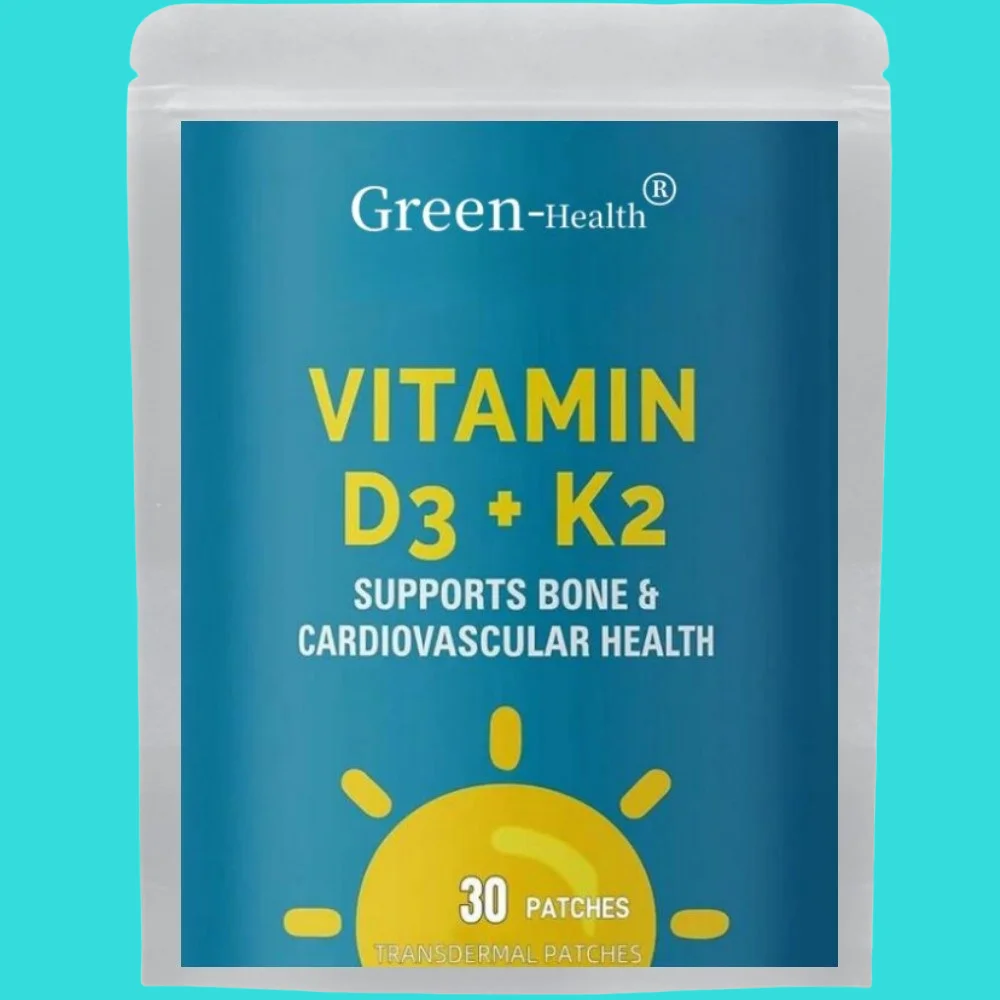 

30 Patches Vitamin K2 (MK7) Transdermal Patches with Vitamin D3 Bone and Heart Health