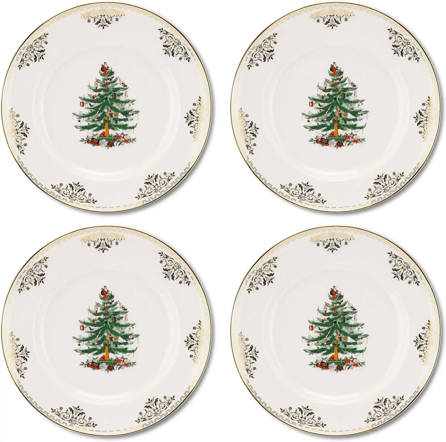 

Christmas Tree Gold Dinner Plate (Set of 4)
