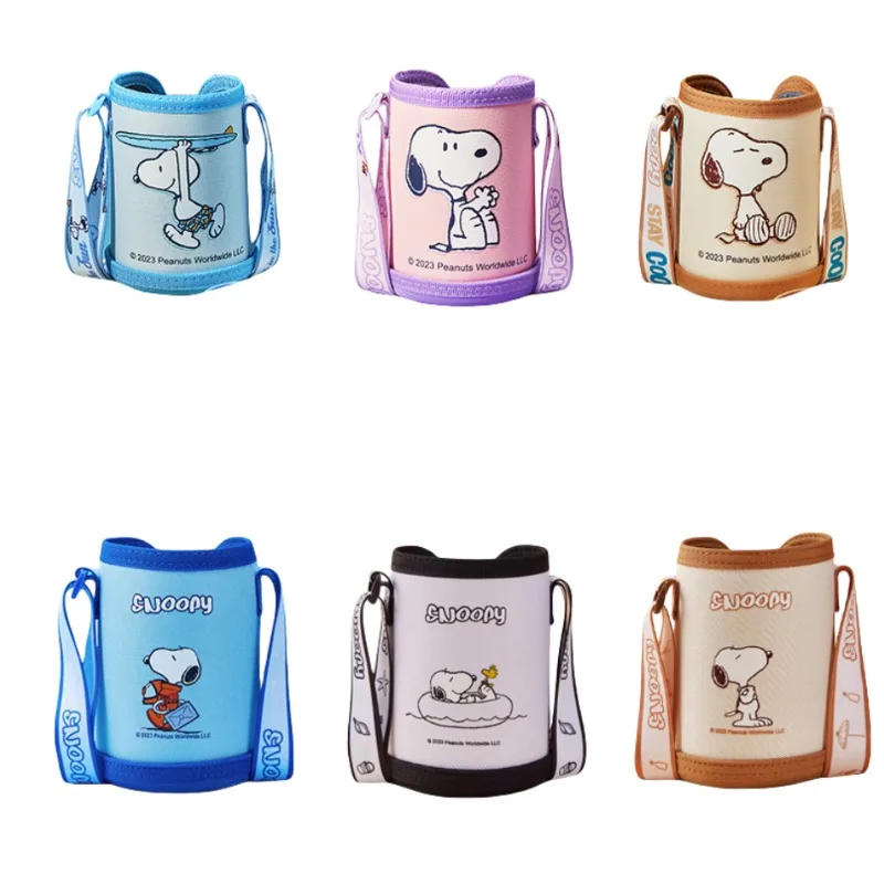 Snoopy Cartoon Animation Peripheral Thermos Cup Water Cup Protective Cover Portable Hand-Hand Can Be Cross-Body Wear-Resistant