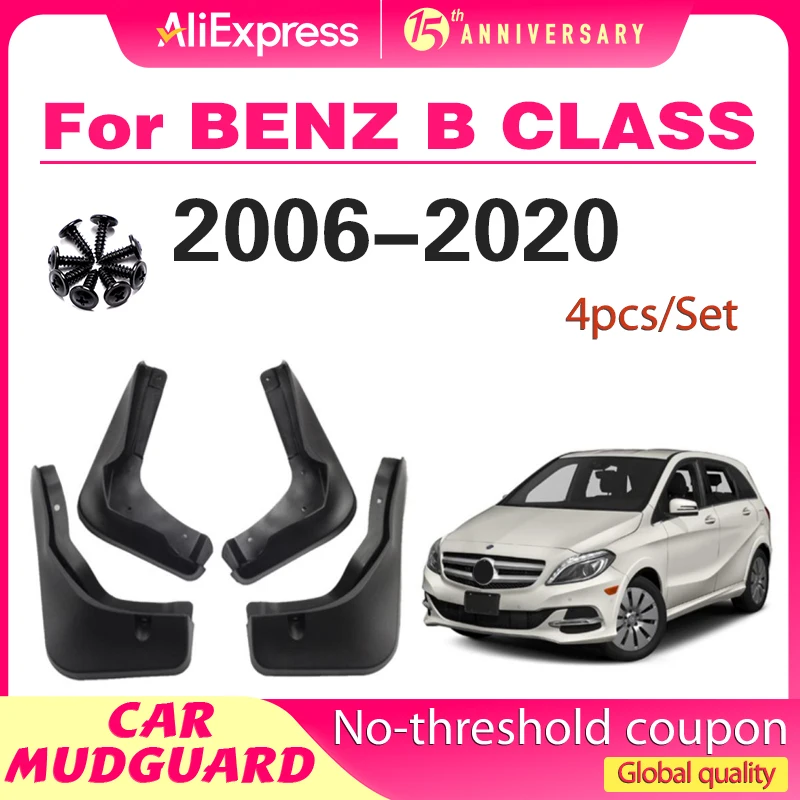 

Mudflaps FOR Mercedes BENZ B CLASS W245 W246 Mudguard Fender Mud Flaps Guard Splash Mudflaps Car Accessories Front Rear 4pcs