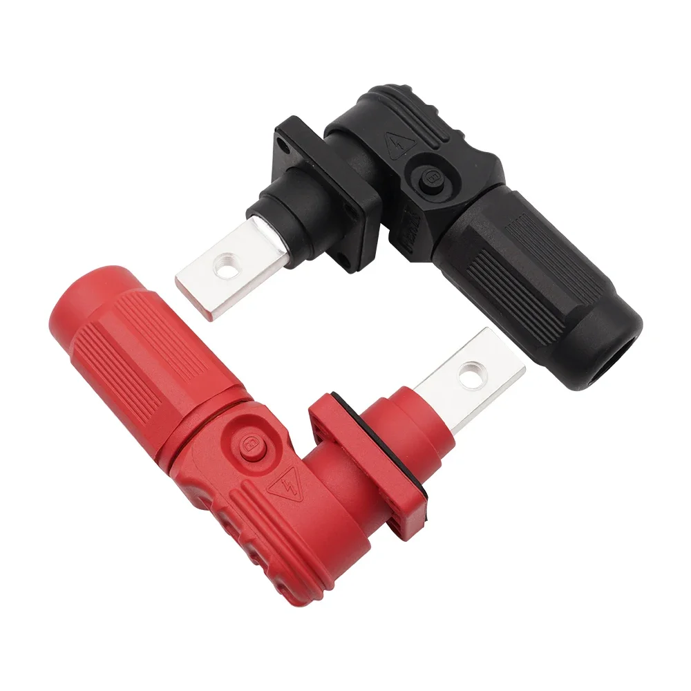1pc 150A DC 1000V 8.0 Single Core Quick Plug Energy Storage Connector New Energy Red Copper Flame Retardant Waterproof Connector