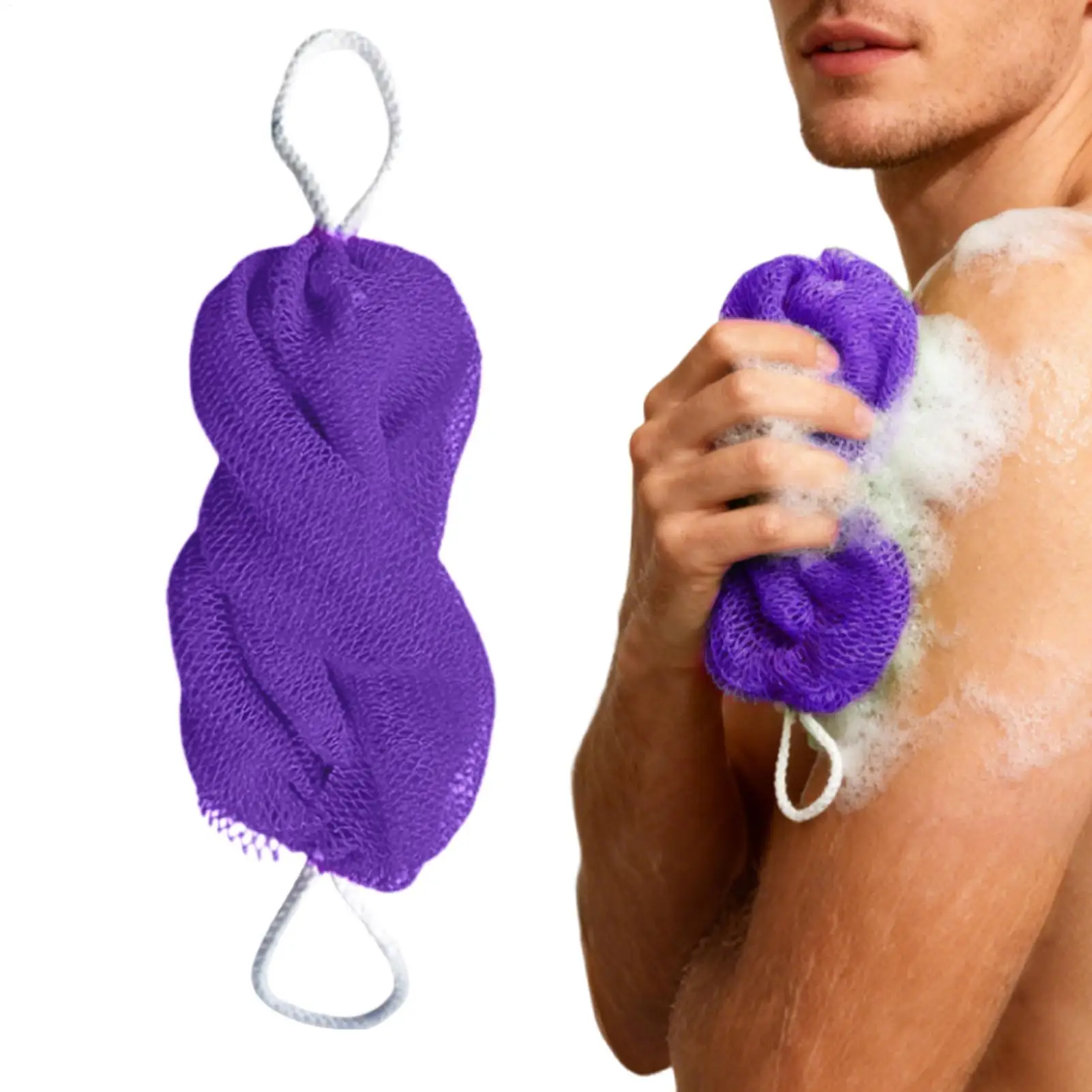 1PC Exfoliating Sponges Towel Mesh Bath Scrub Washcloth Double Side Wash Bath Loofah for Smooth Skin Back Shower Scrubb Sponges
