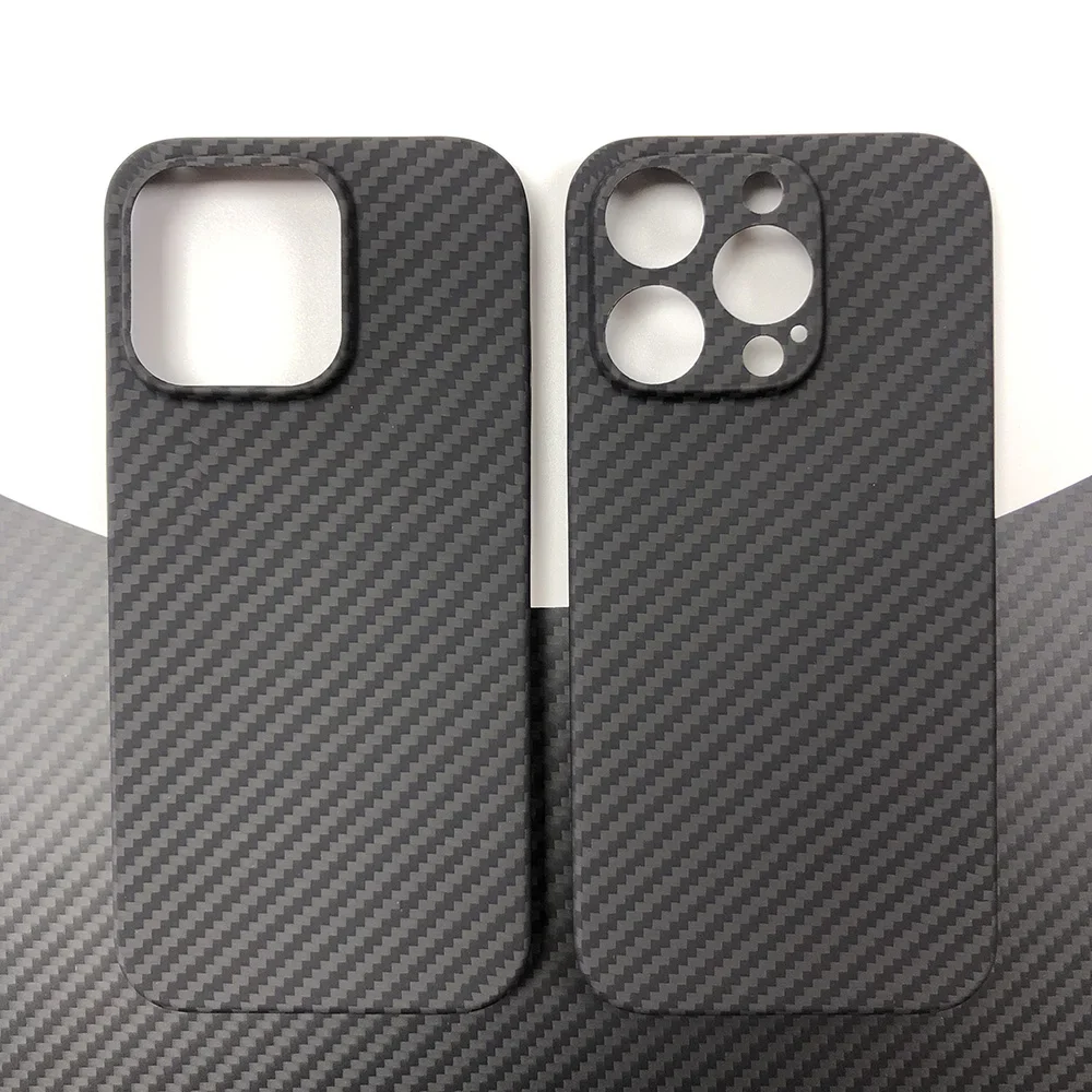 

Black phone case for Apple iPhone 16 Pro 16p Kevlar Carbon Fiber Lightweight Aramid Fiber case 1500D Non-Slip Geometric 02-03