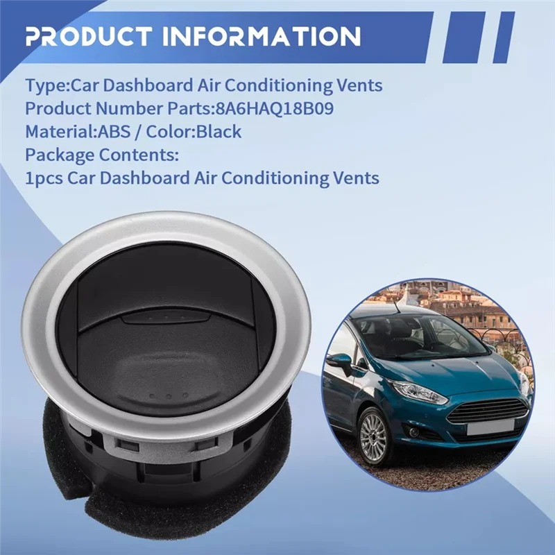 Precise Car Dashboard Air Outlet Nozzle DK49-64930-B91 8A6HAQ18B09 For Ford Fiesta 2006-2016 Air Vent Grille Diffuser 1781738