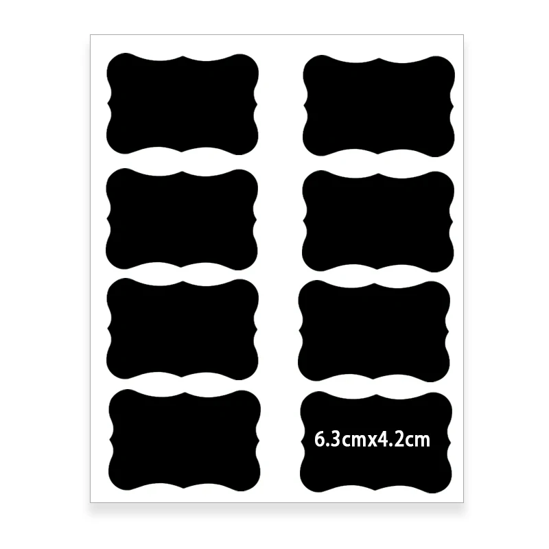 40-120pcs Waterproof Chalkboard Kitchen Spice Label Stickers Home Jars Bottles Tags Blackboard Labels Sticker NO with Marker Pen