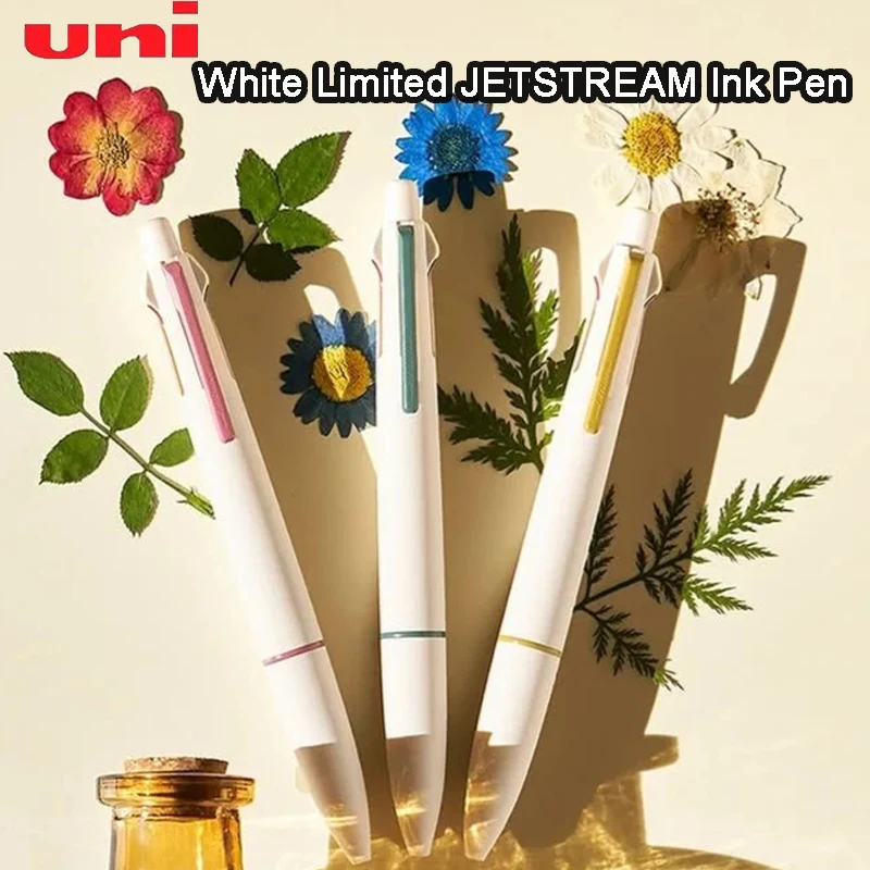 

Uni 5-in-1 Medium Oil Pen White Limited JETSTREAM Lite Oil-Based Ink Smooth Writing Ballpoint Pens for Office/Study/Note Marking