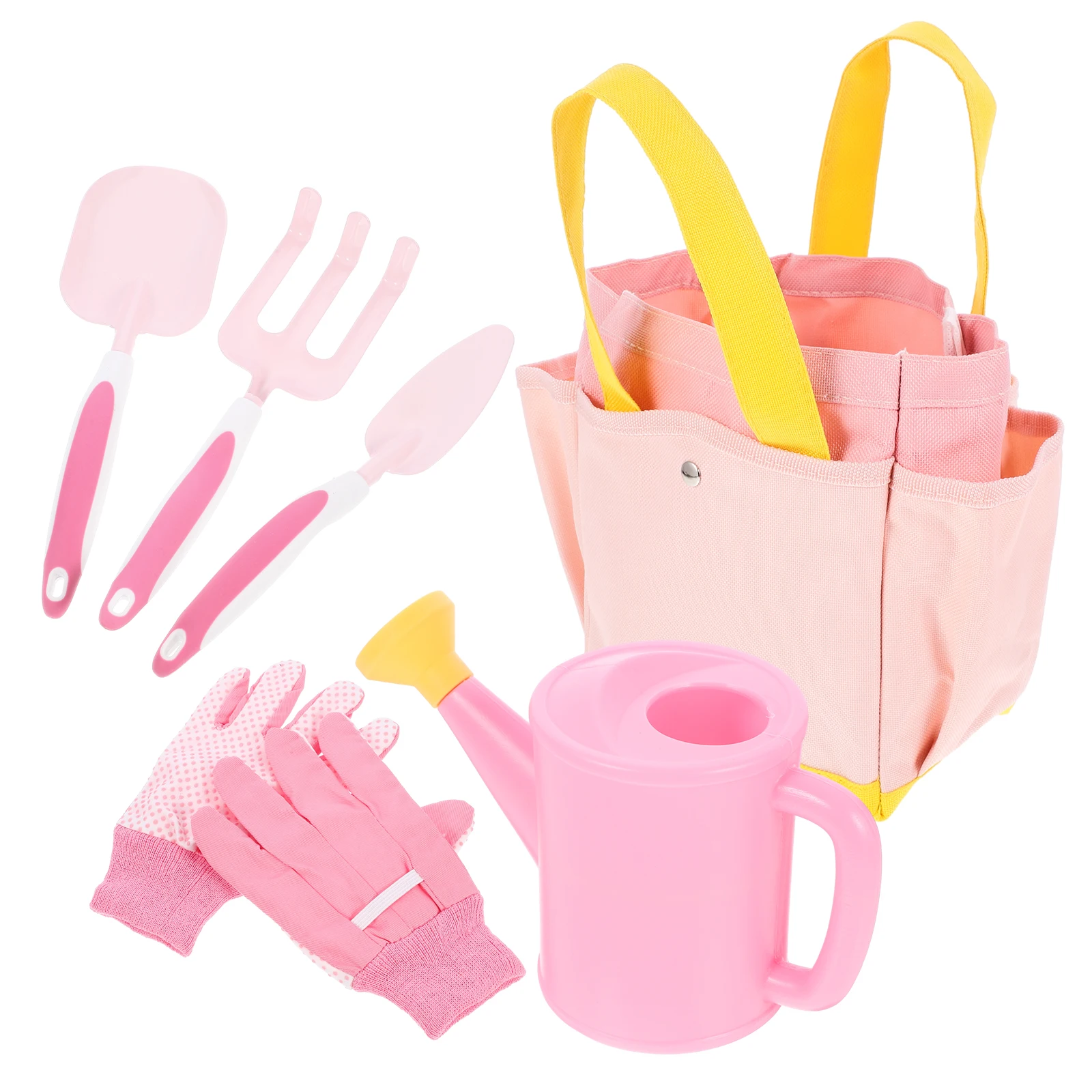 

1 set Kids Gardening Set Pink Small Shovel Rake Tools Planting Toys Rubber Plastic Garden Outdoor Fun Children Activity