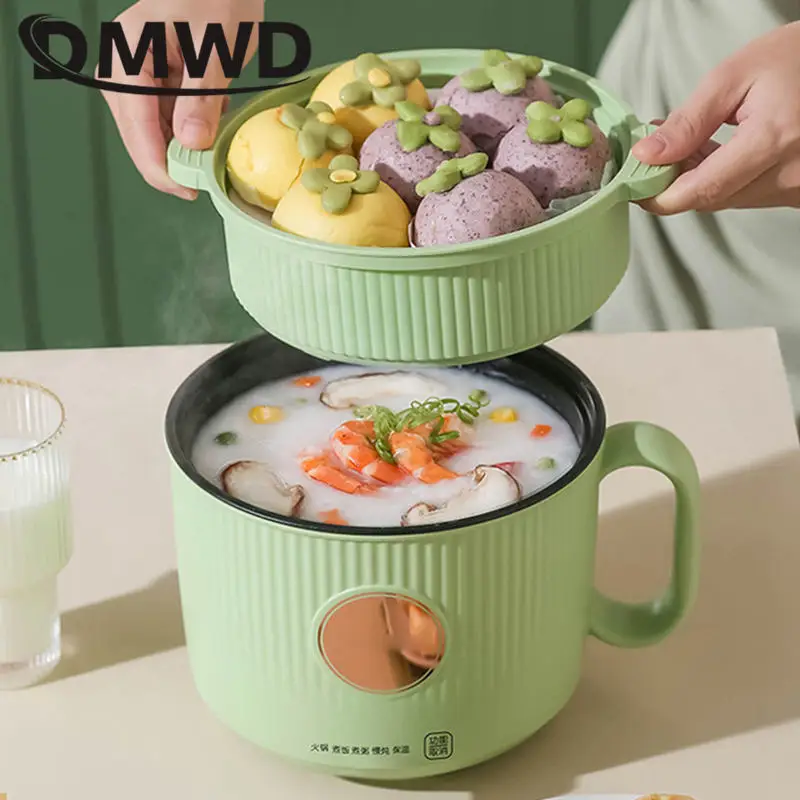 1.7L Smart Electric Cooking Pot Noodles Egg Boiler Stew Soup Stir-fry Pan Food Steamer Hotpot Multicooker Keep warm Rice cooker