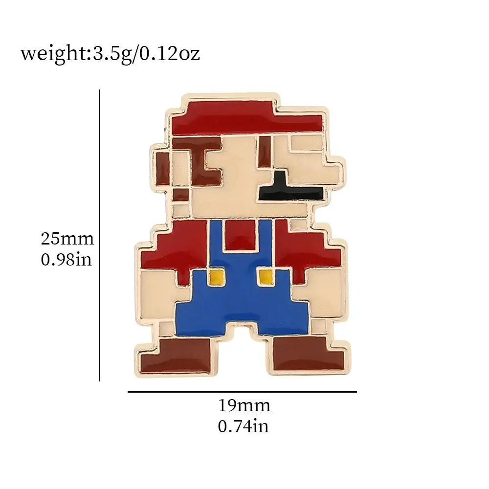 Klassisches Spiel Super Mario Broschen Cartoon Anime Emaille Anstecknadeln niedlichen Mario Abzeichen für Rucksack Zubehör Fans Cosplay Geschenk