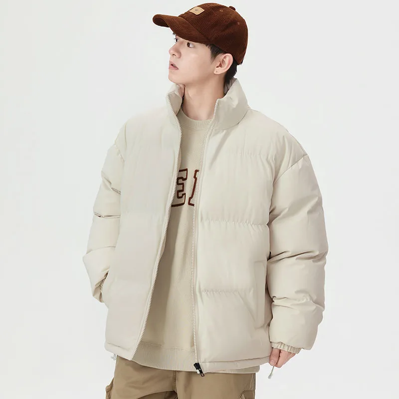 Men's Winter 2023 New Retro Couple Loose Solid Color Thickened Cotton Clothes