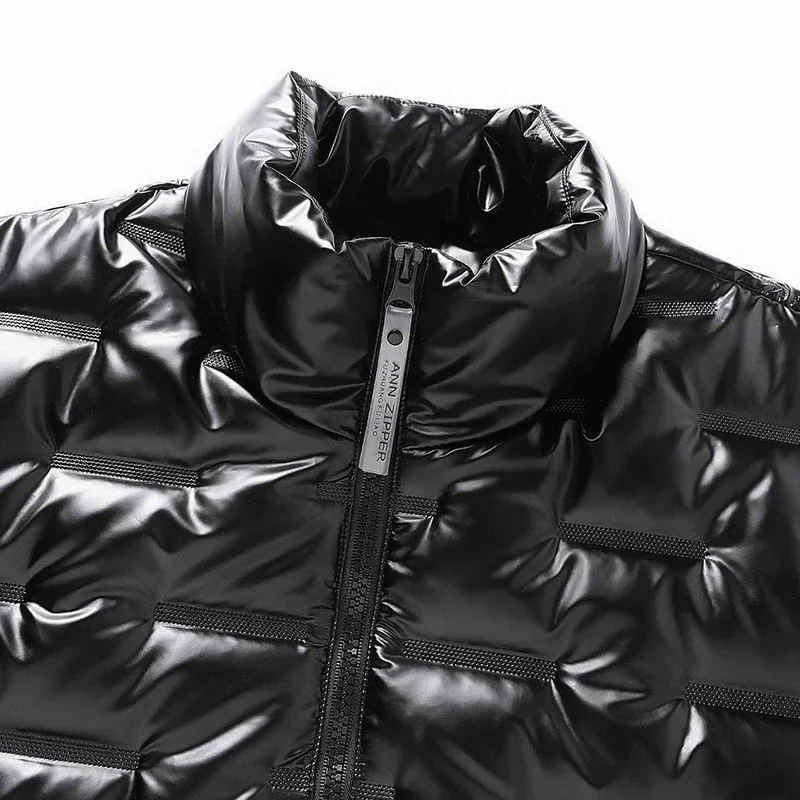 2023 New Winter Jackets Men Bright Fashion Parka Thickened Warm Waterproof Jackets Male Coats Mens Clothing