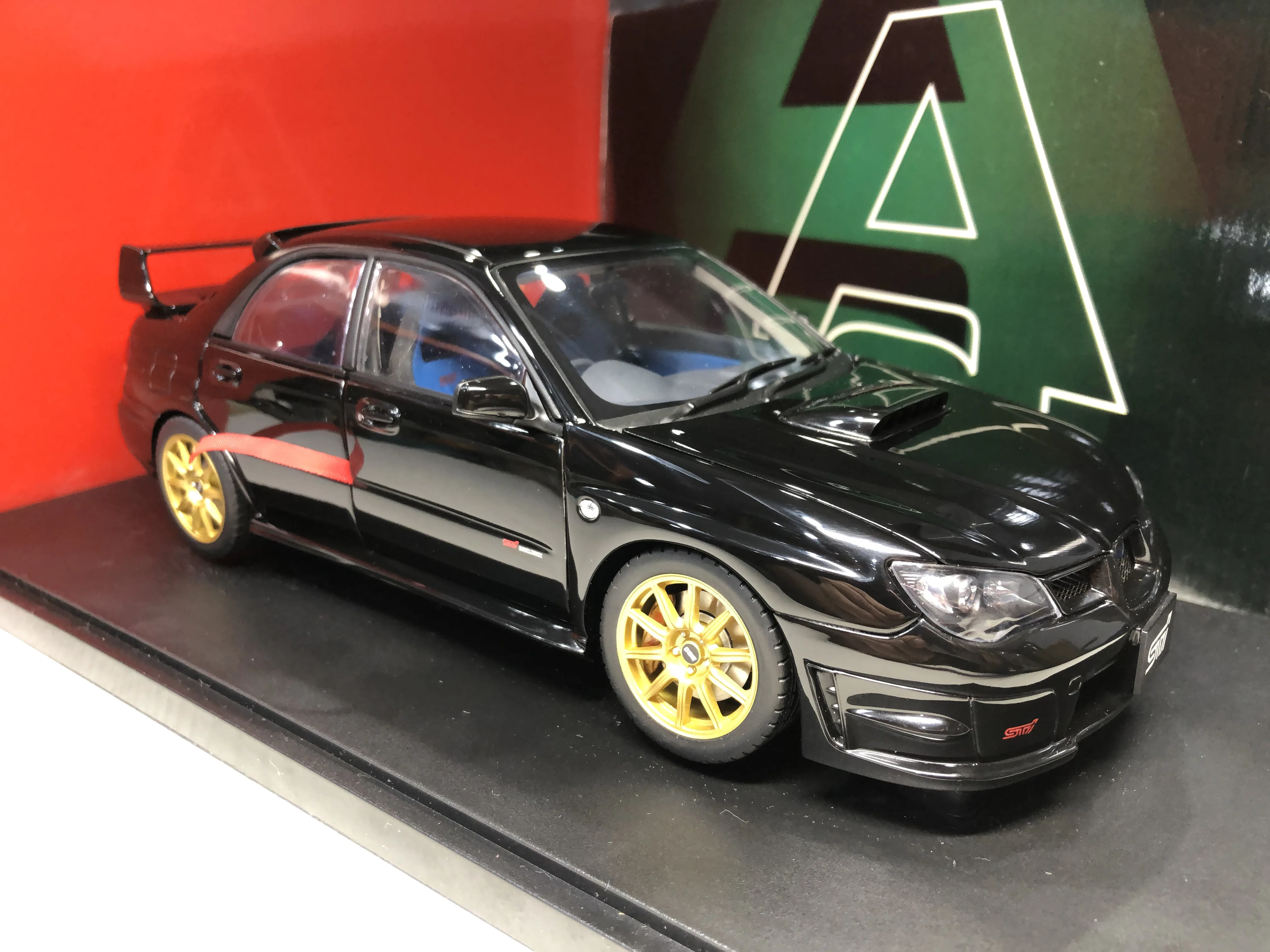 Autoart 1:18 IMPREZA WRX STI 9 2006 أسود محاكاة طبعة محدودة جميع سبيكة معدنية مفتوحة ثابتة سيارة لعبة مجسمة هدية #2