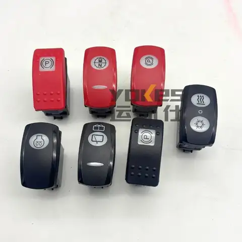 Rocker Switch Brake Preheat Wiper Lock for Caterpillar Parts 142-9320 214-4718 214-4722 548-4391 214-4709 214-4716 190-8478