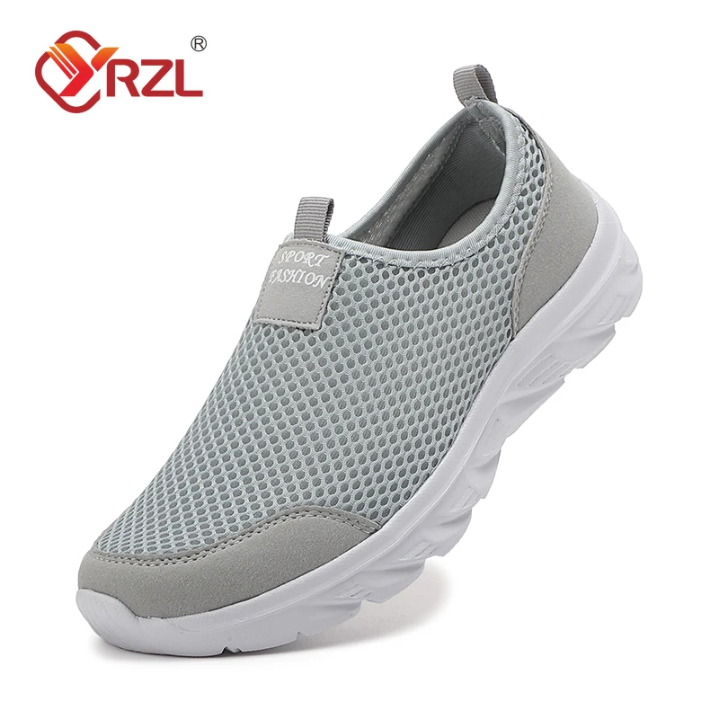 

YRZL Men's Sneakers Lightweight Breathable Air Mesh Casual Running Shoes Non Slip Comfortable Slip on Sneakers for Men