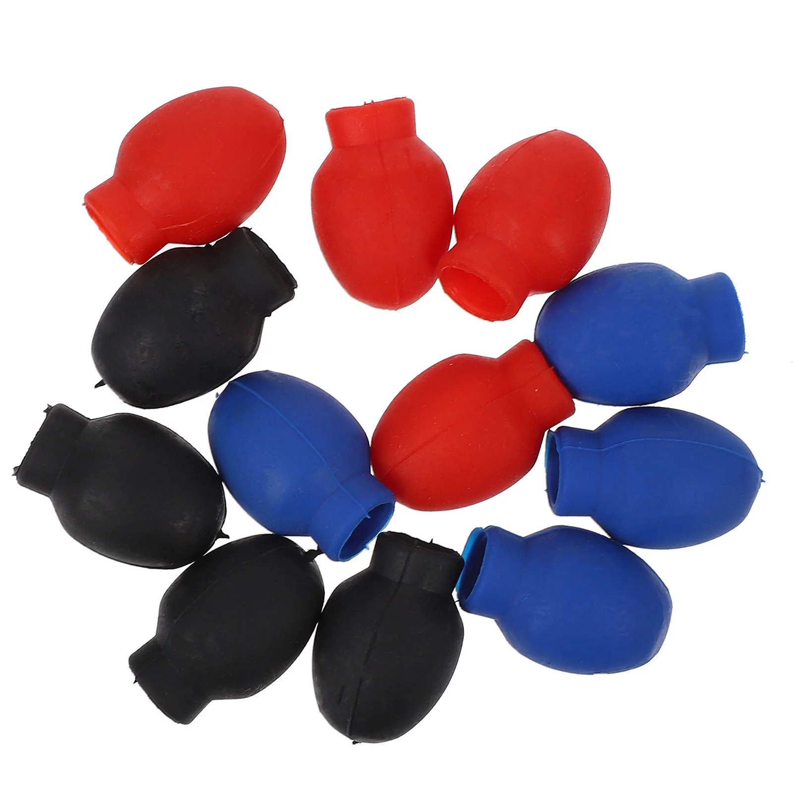 

6 Pairs Rubber Drumstick Covers Damper Music Accessories Pad Tuba Parts Silent Practice Tips Mute Damping