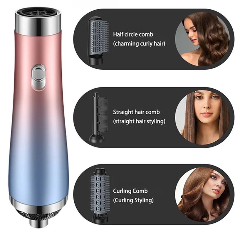 Xiaomi 3 em 1 secador de cabelo ferramenta estilo cabelo secador de cabelo curling pente escova volumizador alisador secador de cabelo secador de íon elétrico