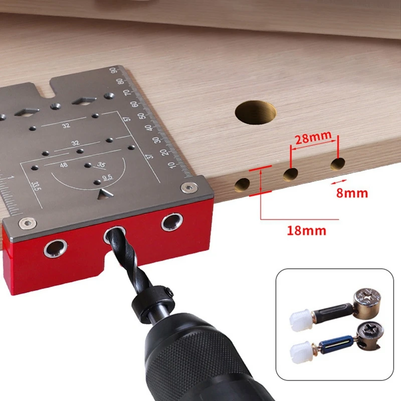 ABPP-35Mm المفصلي اللكم محدد المفصلي مملة الرقصة مع بوصة متري مقياس متعدد الوظائف النجارة الحفر محدد