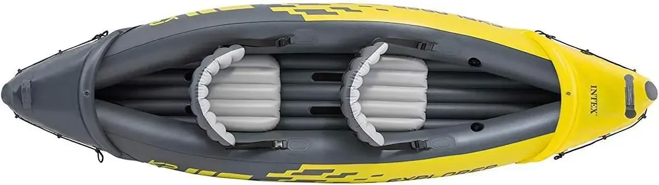SAT لـ Intex-Ensemble de Kayak Gonflable Explorer K2، كومبرد des Rames de Luxe en Aluminium de 86 Pouces et une Pompe à