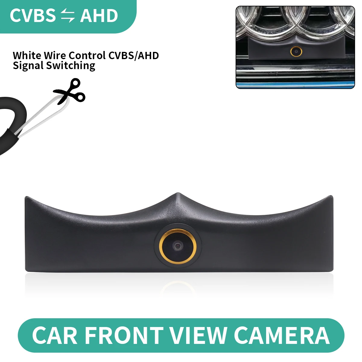 

CCD AHD Car Front View Camera for Audi A4L 2017 2018 Night Vision Waterproof Vehicle Front Logo Camera