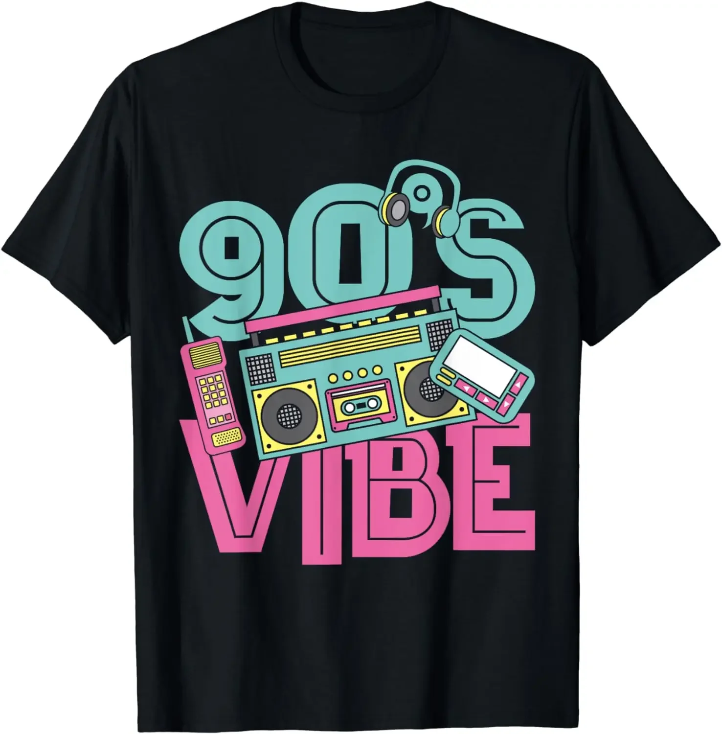 

Streetwear T Shirt Homme T Shirts for Men 90s Vibe Vintage 1990s Music 90s Costume Party Nineties graphic t men clothing