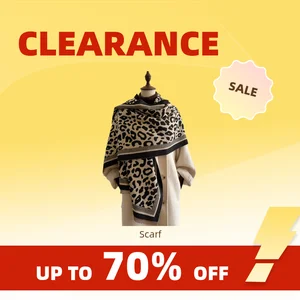 Clearance_New 2024 Women Scarf Luxury Autumn Winter  Warm Vintage Leopard print Scarve Pashmina Mujer Femme Foulard Bufanda_Cont