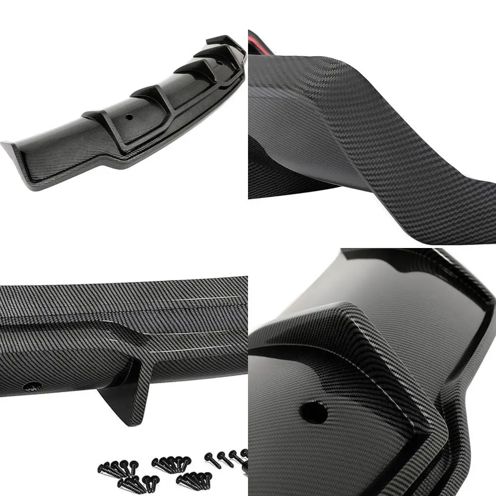 

Задний диффузор, совместимый с Tesla Model 3 V Style 2017-2023, нижний бампер, спойлер, сплиттер, балдахин, АБС-пластик, углеродное волокно