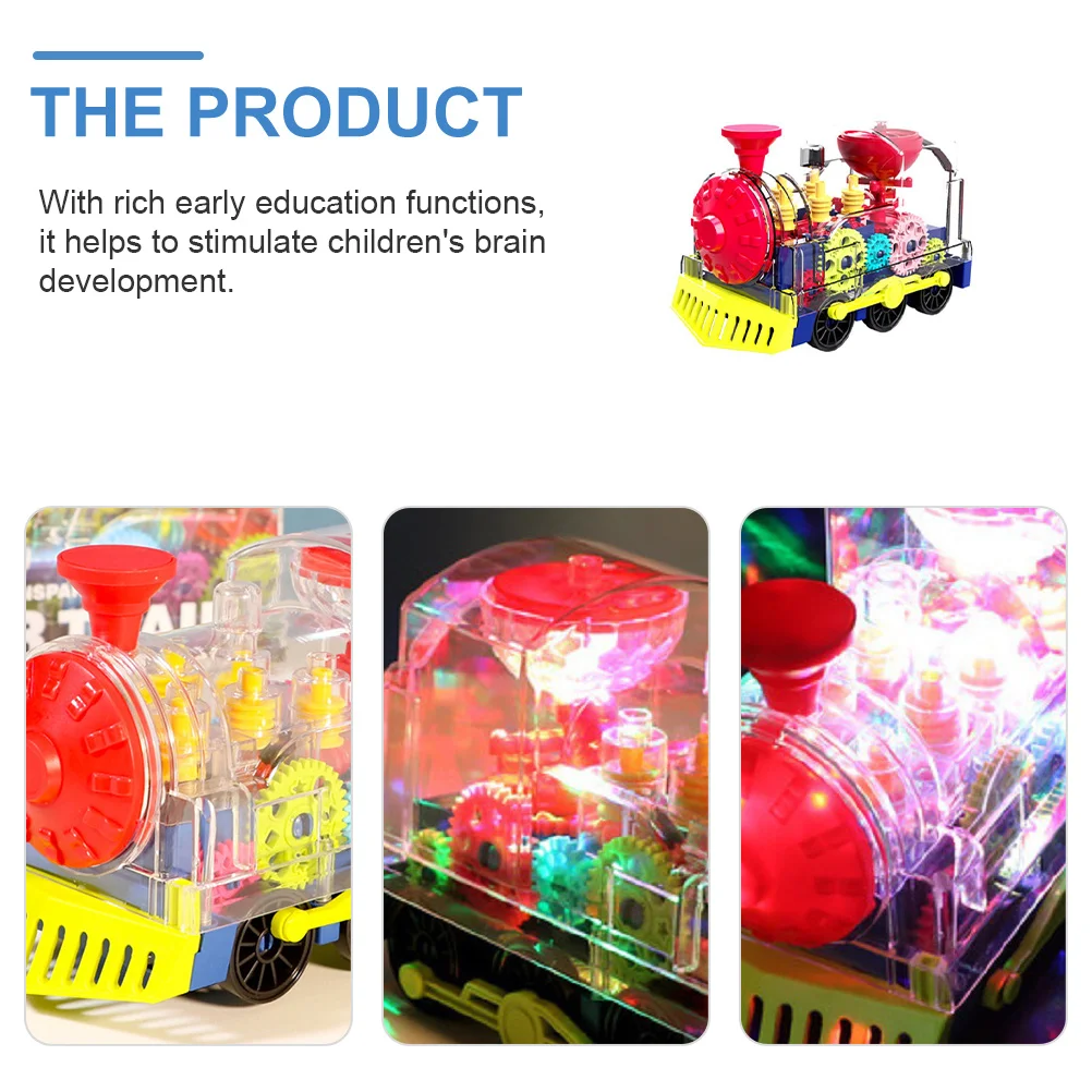 

Small Train Music Light Toy for Kids Educational Plaything Early Learning Simulation Gift for Children