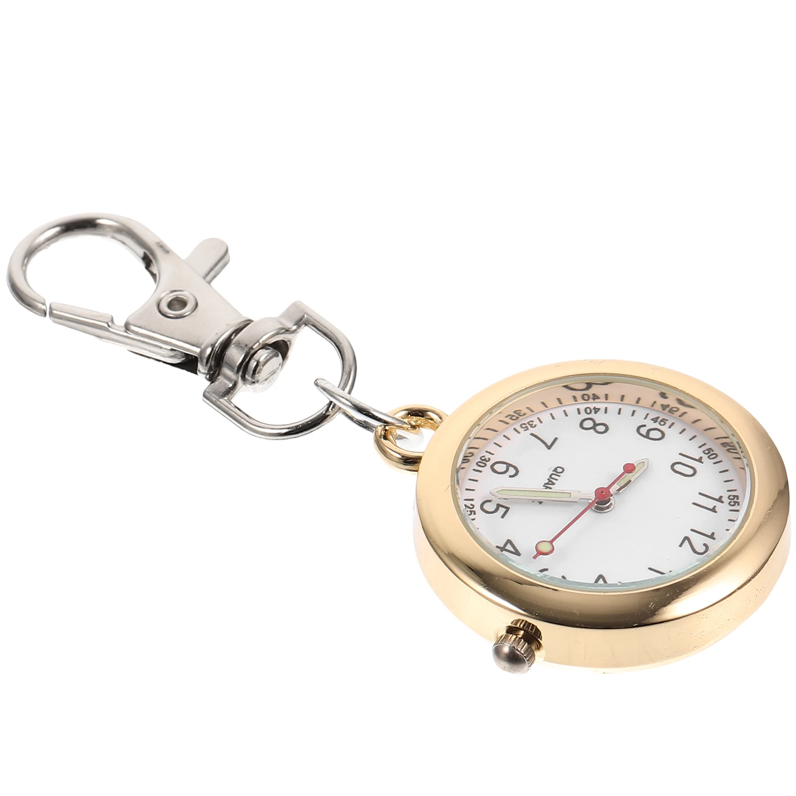 

Stainless Steel Keychain Hanging Portable Timing Watch For Students Pocket Gift Durable Smooth Design Precise Time Display