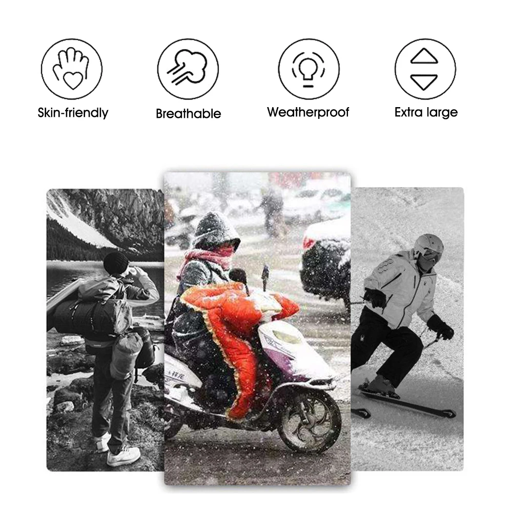 Máscara facial de equitação à prova de vento Balaclava Capa facial de inverno com óculos transparentes Capa forrada de lã à prova de vento para inverno frio
