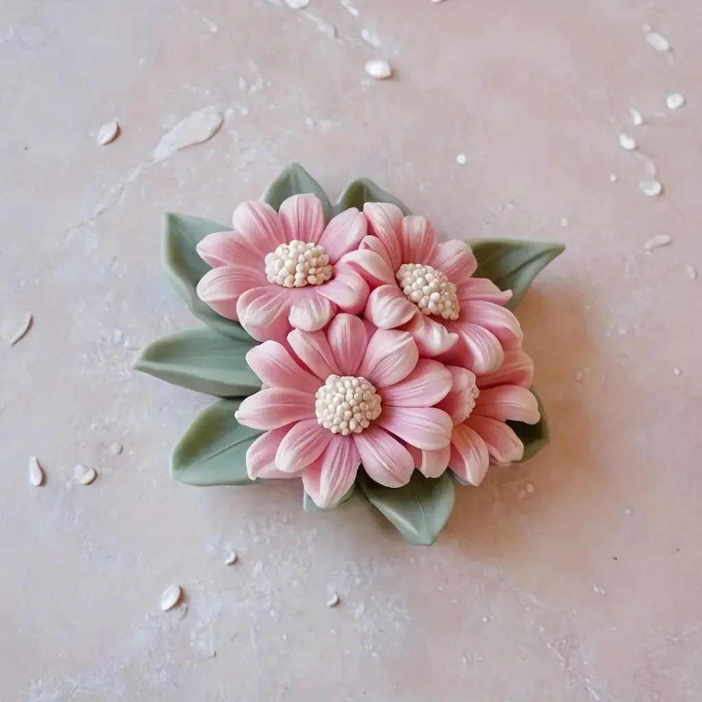 1 Stück Blumenduftkerzen-Silikonform – vielseitig einsetzbar für Heimwerkerarbeiten, Seifenherstellung und Tonprojekte – Detail 21