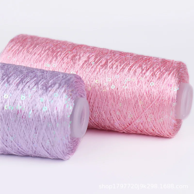 Summer Ice Silk Sequin Yarn, Special Mercerized Line, DIY Hand Knitting Thread, Doll Sweater, Handcraft, 2mm, 250g
