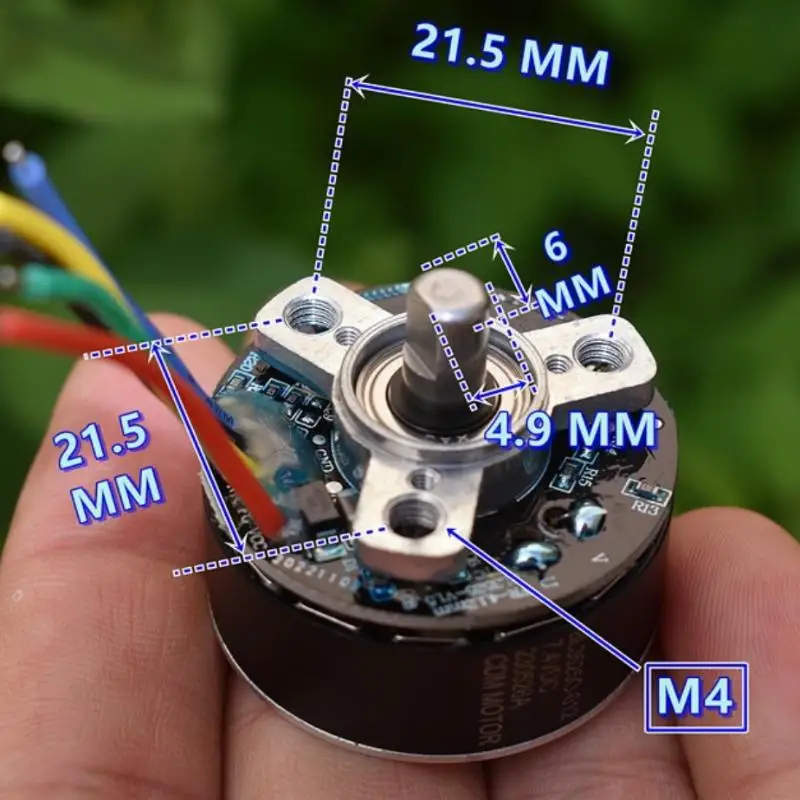 1Pcs 35mm BLDC Brushless Motor With Driver Electric Motor BL3525O DC7.4V 3200RPM Large Torque Strong Engine PWM Speed