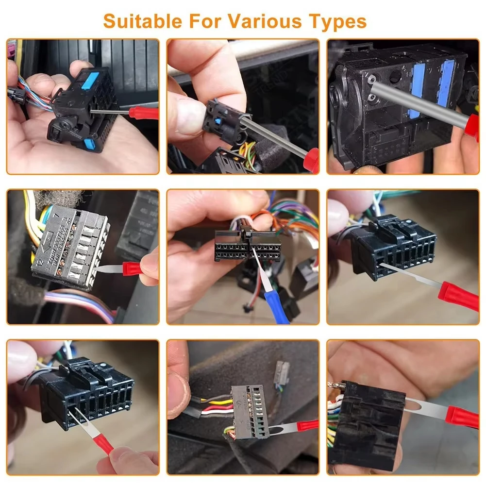 36PCS Car Accessories Terminal Removal Tool Electrical Connector Pin Extractor Tool Tool Set Crimp Connector Pin Extractor