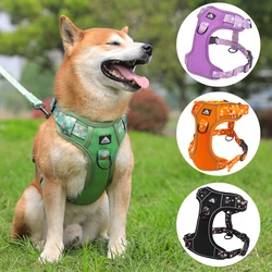 Big Dog Harness Reflective Pet Chest Strap French Bulldog Vest Harness for Medium Large Dogs Collar Labrador Walking Supplies