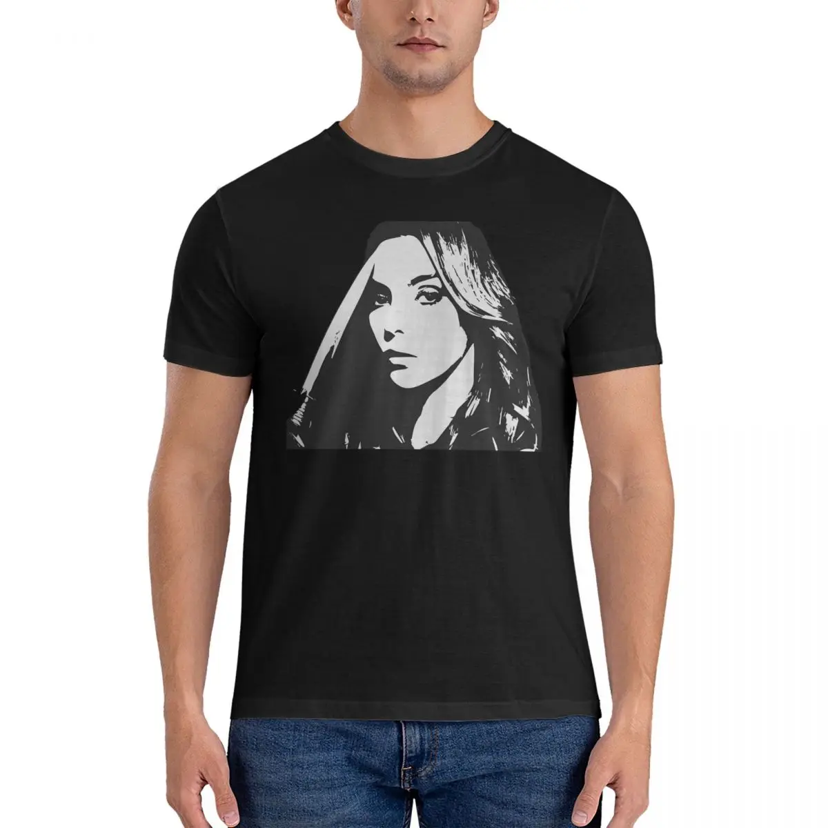 Men's Villanelle T Shirt Beyonce Giselle Knowles Pure Cotton Tops Vintage Short Sleeve Round Neck Tees Printing T-Shirt