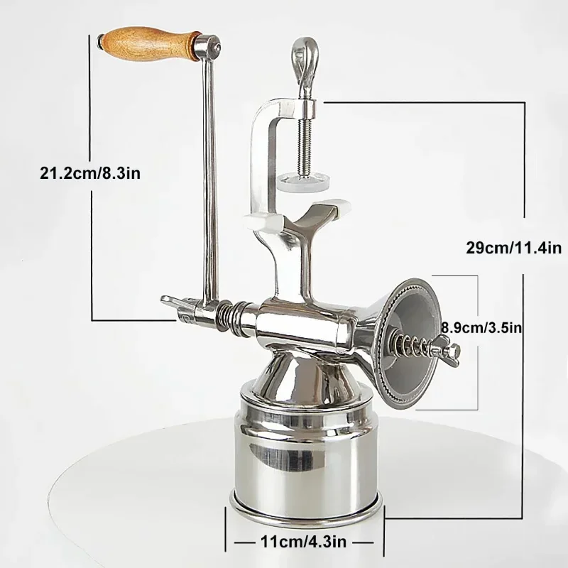 

Manual Grain Grinder Hand Crank Grain Mill, 304 Stainless Steel Wheat Grinder Wooden Handle Corn Grinder Hand Crank