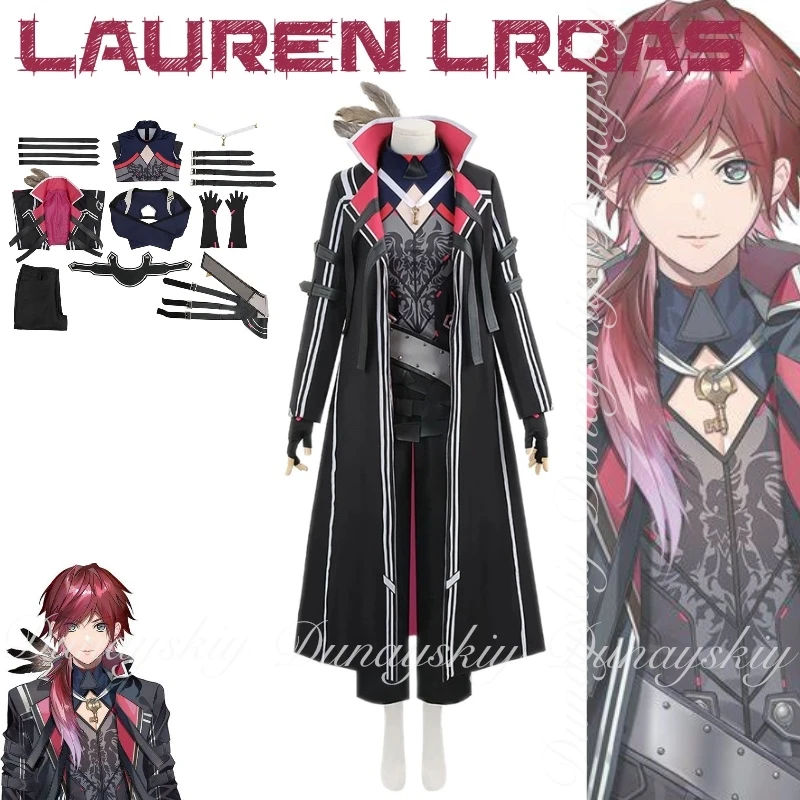 NIJISANJI Lauren Lroas First Team A Member Of Youth of the Urban Security Force The Dashing Officer Cosplay Costume Full Of Suit
