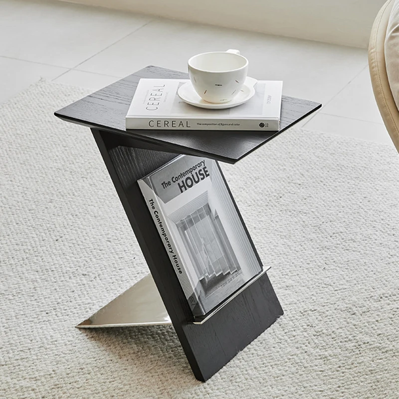 

luxury modern solid wood small edge few home living room sofa corner few retro simple style designer original magazine rack