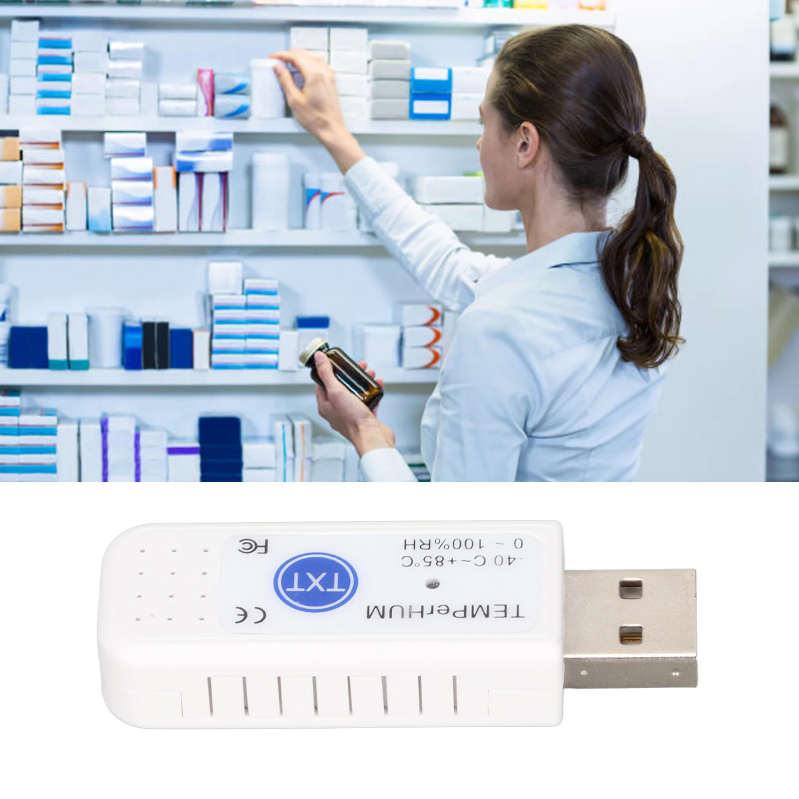 USB Computer  Hygrometer Multifunction PC Data Logger Alarm Ambient Temperature Humidity Monitor USB Computer Thermometer