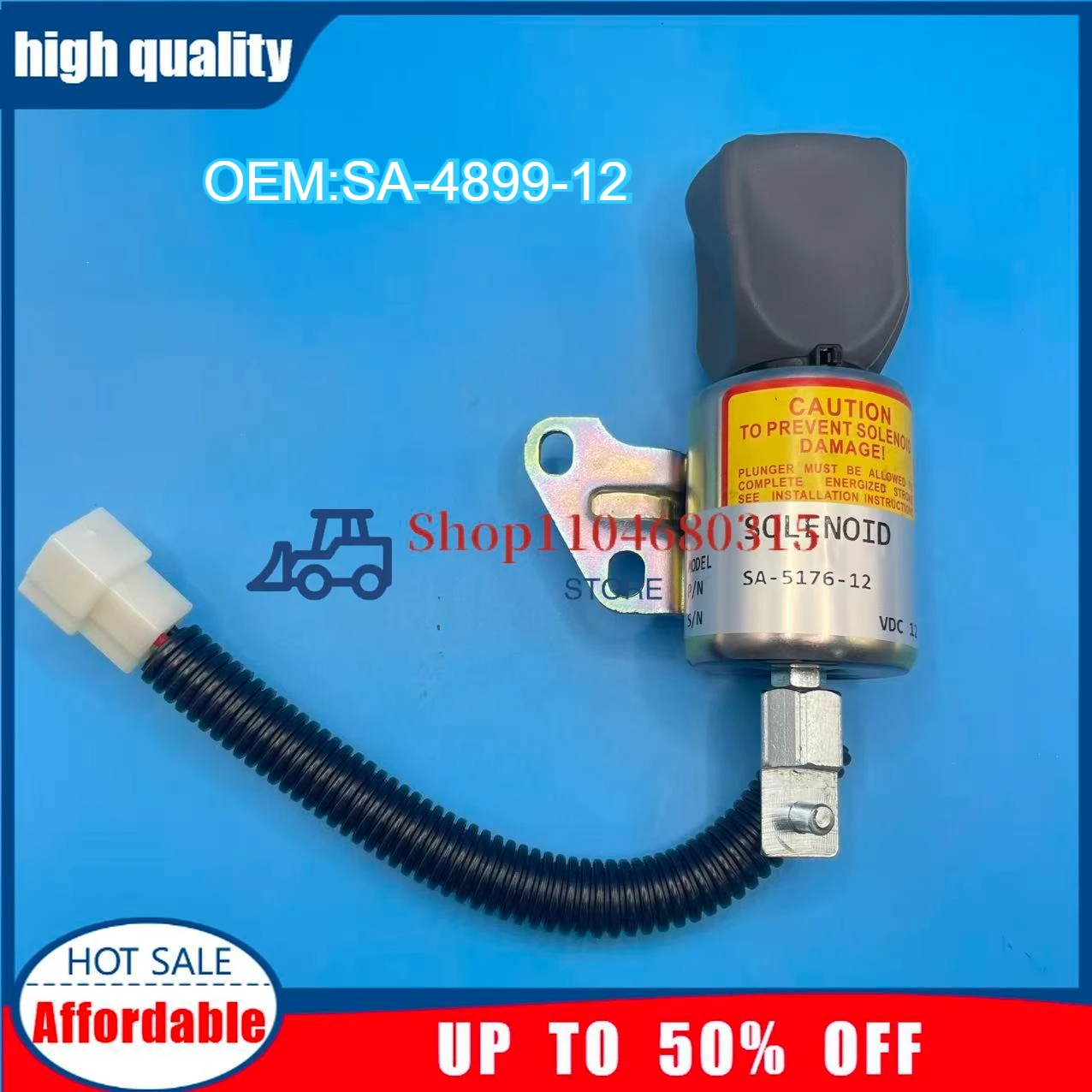 

1756ES-12SUC5B1S5 SA-5176-12 SA-4899-12 1 шт. 12 В электромагнитный клапан отключения топлива подходит для Kubota D722 D902 Z482 с гарантией 3 месяца