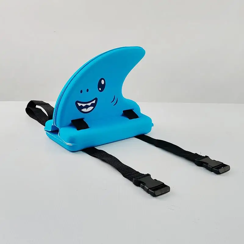 Kid Swimming Tranning Aid Shark Fin Back Float Board EVA Foam Safety Floating Board With Adjustable Belt Fin-Shaped Swimming Aid