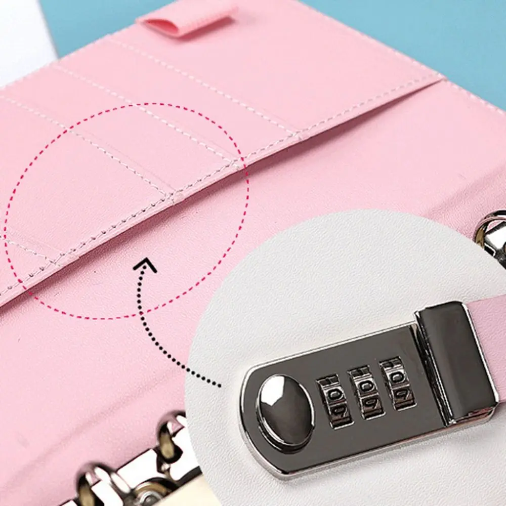 Diary Notebook 90-Page Password Lock Notebook A5 Soft Student's Writing Notebook Smooth Writing Useful Hand Ledger Daily Planner