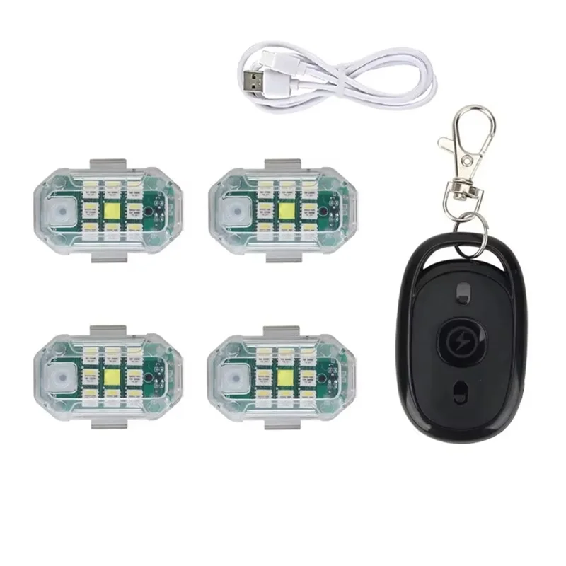 ABSQ-ไฮไลท์รีโมทคอนโทรลไร้สาย LED Strobe Light Drone Strobe Light เครื่องบิน Strobe ไฟ