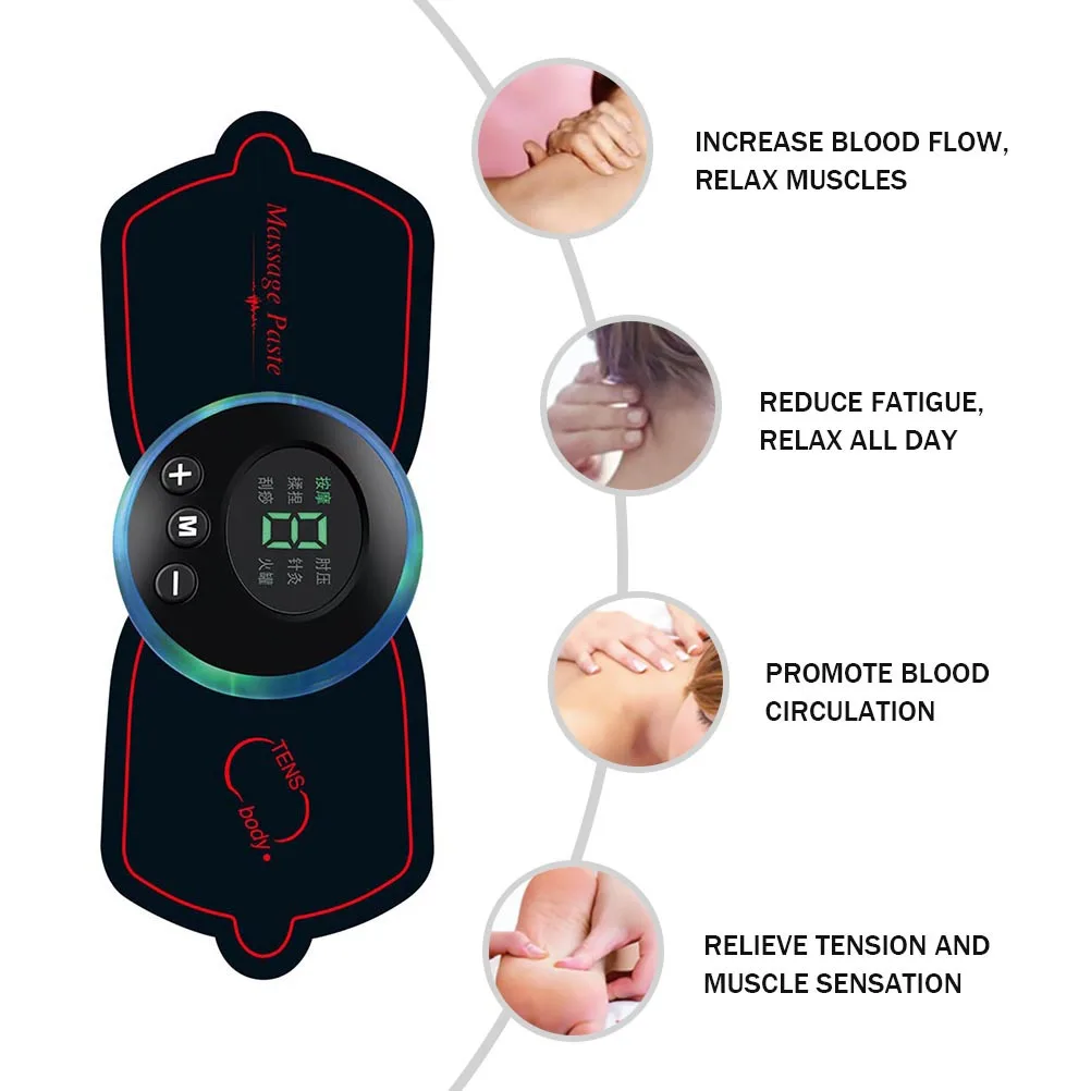 

Электрический мини-массажер для позвонков с ЖК-дисплеем, прочный, практичный, несколько режимов, легкий, компактный, снимает напряжение, ощущение мышц