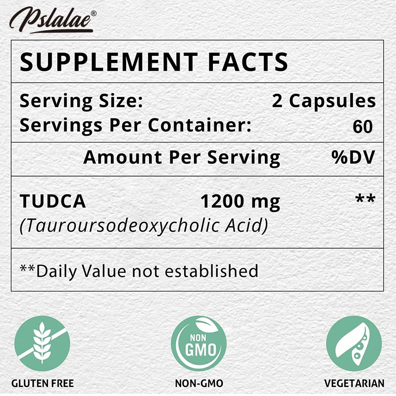 Pslalae Premium Tudca Leversupplement-Gemaakt In De VS, Vegetarische Capsules