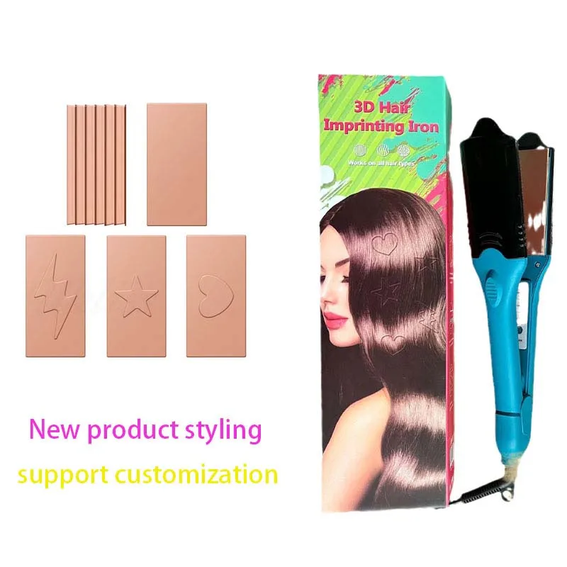 

3D Styling Straight Hair Clip Household Electric Lightning Loving Heart Splint 5-in-1 Women's Hair Straightener