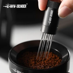 MHW-3BOMBER Espresso Coffee Stirrer with Metal Magnetic Storage Stand Coffee Distributor Stirring Tool Home Barista Accessories