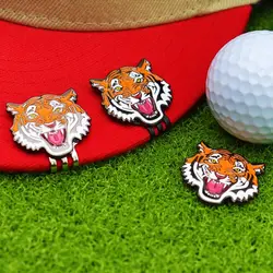 Tiger Golf Ball Marker Hat Clip Golf Training Removable Portable Golf Ball Marker Alloy Lightweight Magnetic Hat Clip Golf Belt