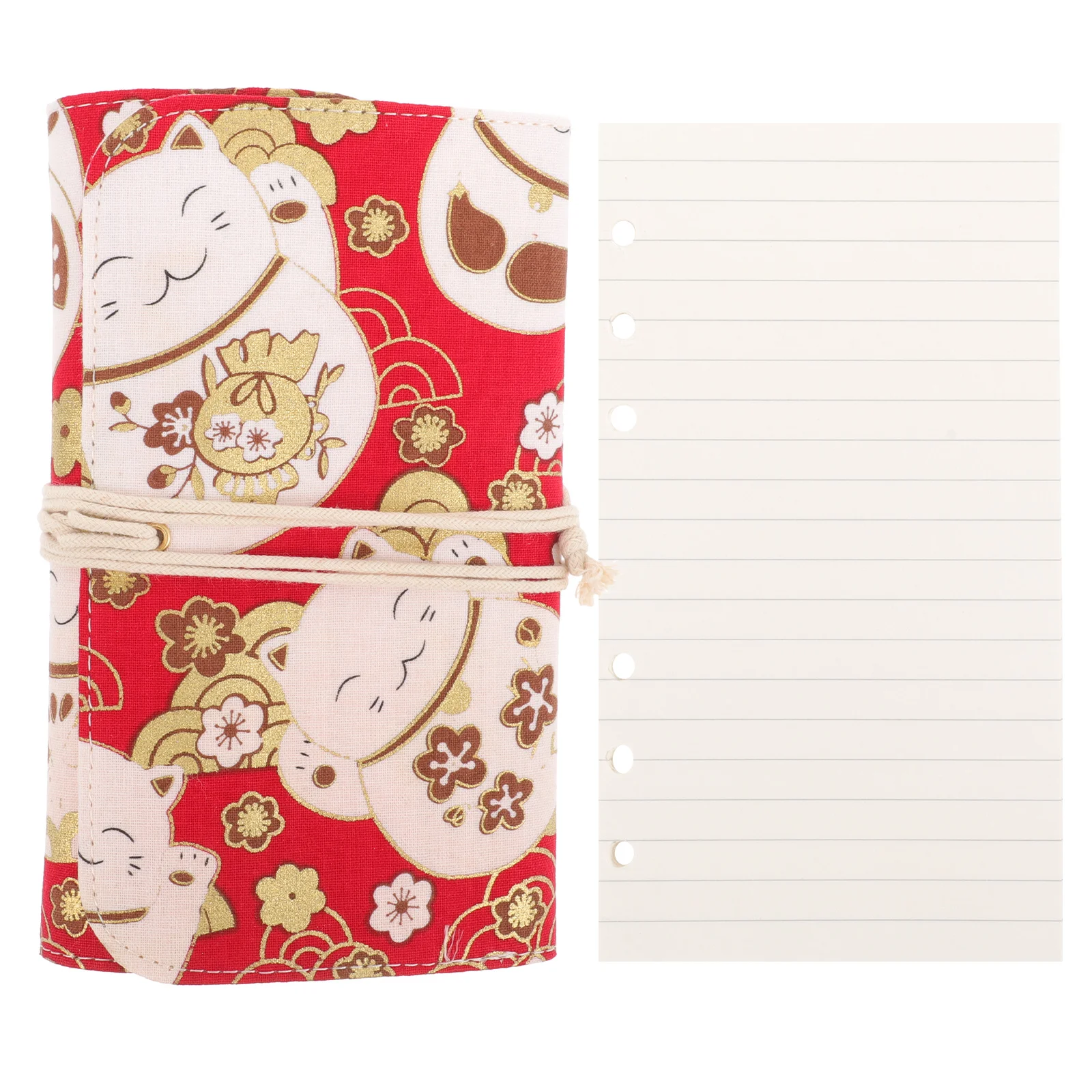 دفتر ملاحظات A6 بتصميم كرتوني لطيف، مخطط توفير المال، منظم مالي محمول ذو أوراق فضفاضة للليابانيين